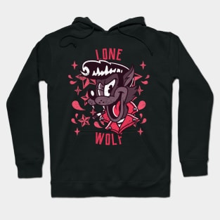 Cool Vintage "Lone Wolf" Rockabilly Hoodie